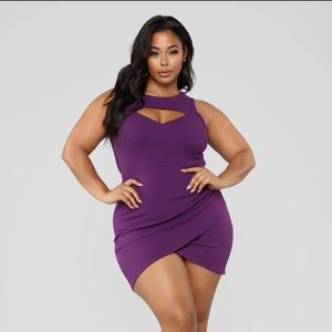 Purple Keyhole Bodycon Dress
